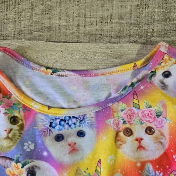 Rainbow Caticorn Cat Dress EUC - Picture 6 of 6